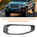 Jeep Gladiator 2020-2023 Moldura do farol de nevoeiro dianteiro do lado do motorista 6BU59TZZAA