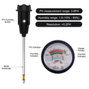 Handhållen Soil PH Tester PH och fuktmätare med 295 mm lång metallsond