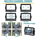 7" Wireless AHD 1080P Display 1CH Rear View Backup Camera Set for Truck Trailers