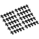 50 Uds Clip de perno de Panel de carenado 6mm Clips de remache de tornillo de plástico negro para Honda genérico