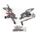 CNC verstellbare Fußrastenanlage Fußstütze Peg Rear Set für Suzuki GSXR1000 2009-2016 Blac Generic