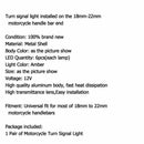 Lenkerendenblinker Blinklich Blinker Ende Licht de Lenker Schwarz Motorrad