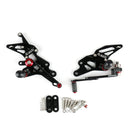 CNC verstellbare Fußrastenanlage Fußstütze Peg Rear Set für Suzuki GSXR1000 2009-2016 Blac Generic