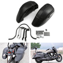 Bolsa lateral clássica para motocicleta Yamaha Kawasaki Honda &amp; Kit de montagem reforçado