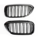 Front nyre gitter blank sort dobbelt skyder til BMW 5-serie G30 G31 Sedan 17-19
