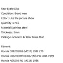 Bakre bromsskiva till Honda CBR250 MC17/MC19 NSR250 MC18/MC19 CBR400 NS250 Generic