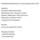 2015-2017 Ducati Diavel Titanium Frontrute Vindskjerm Vindavlederbeskyttelse