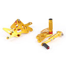 CNC verstellbare Fußrastenanlage Fußstütze Peg Rear Set für Suzuki GSXR1000 2009-2016 Blac Generic