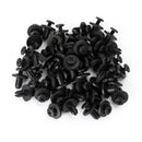 50 Uds Clip de perno de Panel de carenado 6mm Clips de remache de tornillo de plástico negro para Honda genérico