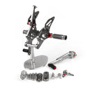 CNC verstellbare Fußrastenanlage Fußstütze Peg Rear Set für Suzuki GSXR1000 2009-2016 Blac Generic