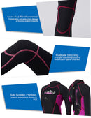 Traje de neopreno de 3MM para mujer, traje de buceo para surf, triatlón de snorkel de cuerpo completo