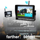 7" Wireless AHD 1080P Display 1CH Rear View Backup Camera Set for Truck Trailers