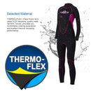 Traje de neopreno de 3MM para mujer, traje de buceo para surf, triatlón de snorkel de cuerpo completo