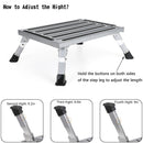 Aluminium Plattform Portable Folding RV Step Stool Trailer Camper Working Ladder