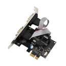 PCIE til RS232 2-ports seriel WCH382 Chip PCI-Express Extension Board Adapterkort
