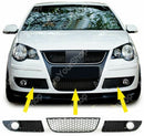 2005-2009 Polo GTI Vorne VW Unten 9N3 Schwarz Center Kühlergrill Stoßstange Kühlergrill Fog Universal