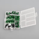 158x Befestigungselemente CROBS Bolt Kit Motorradsportbike Windschutzscheibe grün