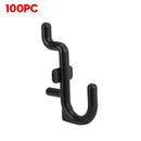 Perforated Wall Hook Set Garage Tool Storage Pegboard 100pieces J Hook Locking Plastic