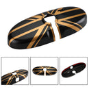 Union Jack UK Flag kryt zpětného zrcátka pro MINI Cooper R55 R56 R57 Black/Gold Generic